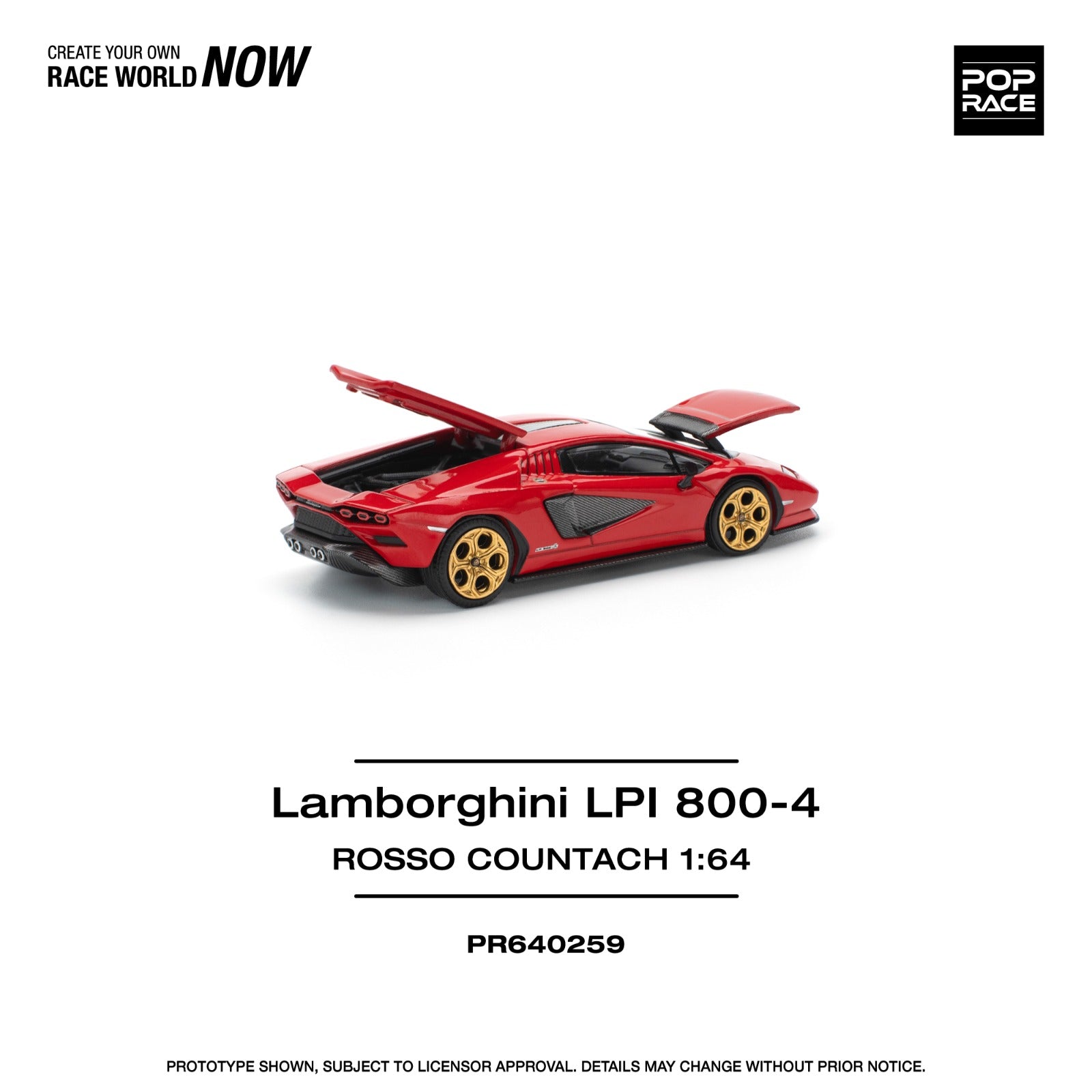 Pop Race Lamborghini Countach LPI 800-4 Red #PR640259